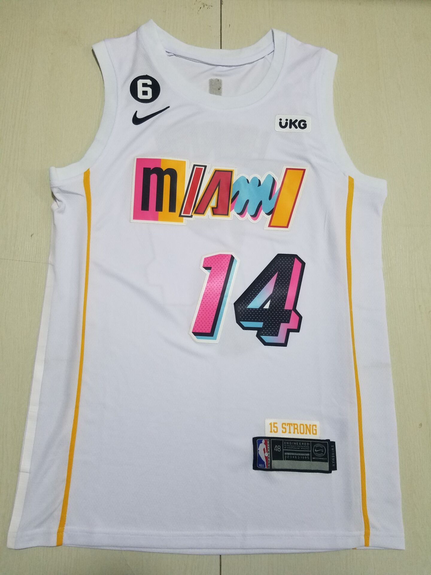 Men Miami Heat #14 Herro White City Edition 2022 Nike NBA Jersey->chicago bulls->NBA Jersey